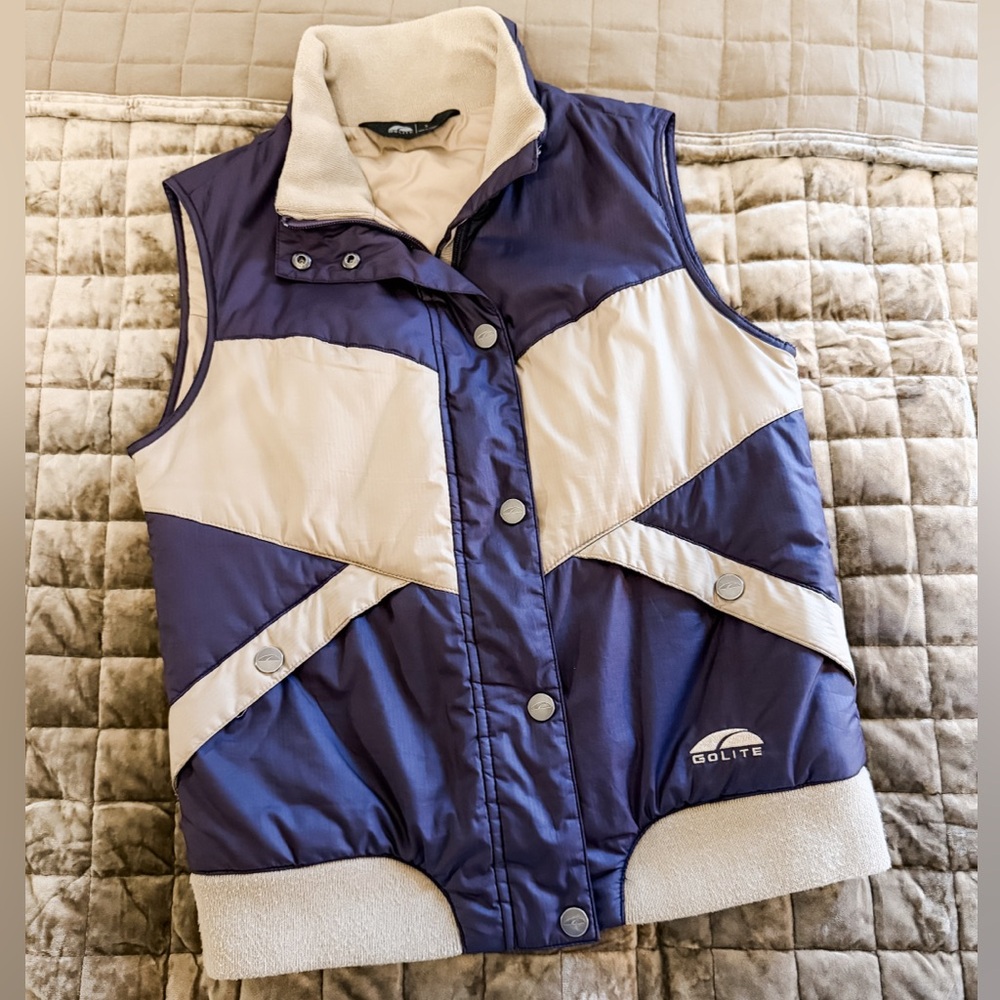 Golite Women’s Colorblock Snap Zipper Puffer Vest, Size Small